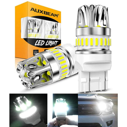 T20 7443 7440 Ampoules LED pour recul, clignotants, stop et feux arrière 14W 6000LM sans erreur CAN-bus 6500K blanc Y2 série