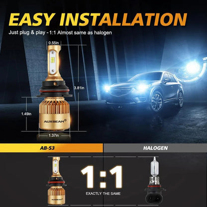 9007 Ampoules LED S3 série 270°/360° Beam 8 000 lm pour Ford Ranger 2000–2011 – vue 7 – NOVADOMIO