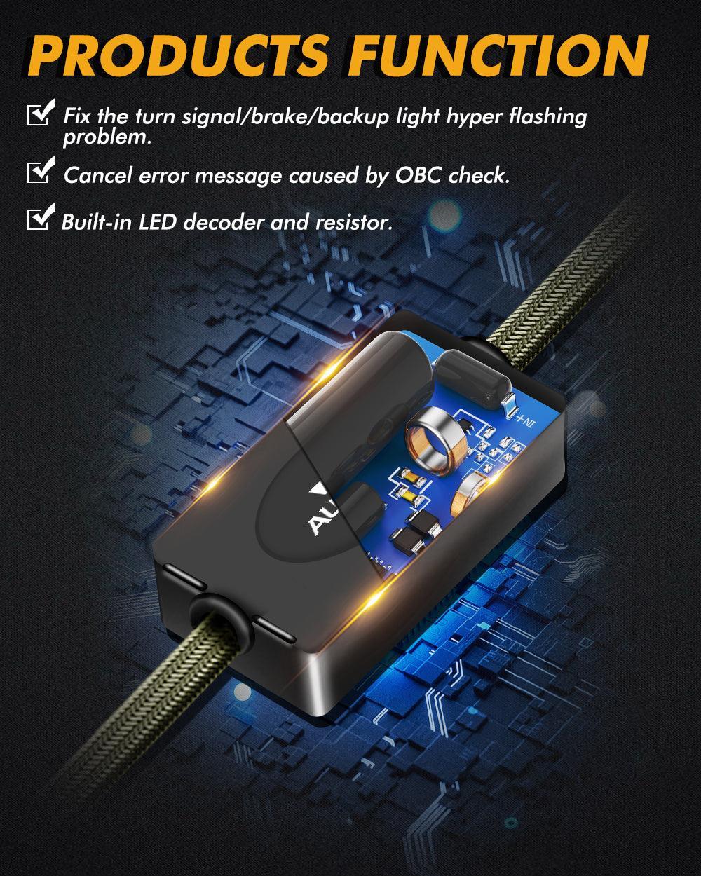 7443 C8-Model Decoder Anti-Flicker CANBUS Resistors Decoder Avoid Fast Hyper Flash clignotant Blink Light Dashboard Error Co…