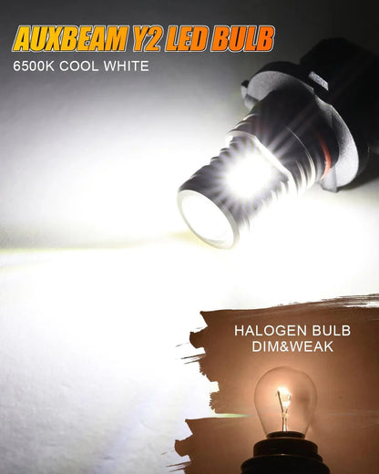 Lot de 2 Y2 série 3-Sides blanc froid/jaune LED antibrouillard/DRL – vue 2 – NOVADOMIO