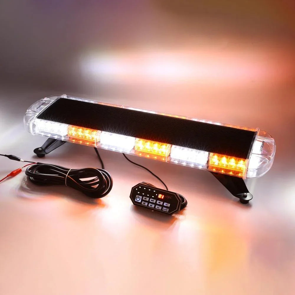 31.5" Rooftop Strobe Flashing Barres lumineuses avec Mounting Brackets 20 Flashing Modes Emergency Safety Warning Caution Be…