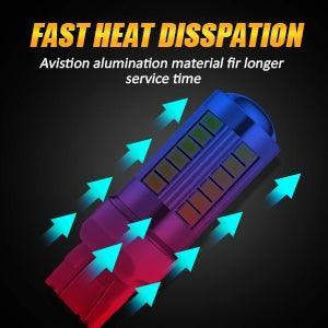T20 7443 7440 LED recul/clignotant/Brake Tail Light 20W 4000LM 6500K blanc 33LED série – 2 ampoules – vue 10 – NOVADOMIO