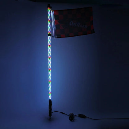 3FT/4FT RGB LED fouet LED Rotating couleurs changeantes mât lumineux avec commande Bluetooth – vue 14 – NOVADOMIO