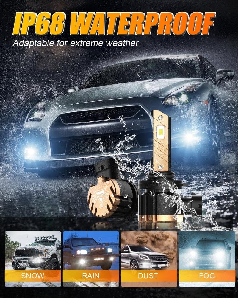 9006 HB4 LED Fog Light/DRL Bulbs 44W 8000LM 6500K blanc froid Z3 série – 2 ampoules – vue 3