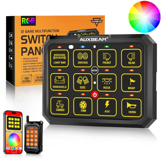 AC série 8/12 voies RGB panneau de commande avec APP&télécommande, modes bascule / momentané / impulsion – vue 2 – NOVADOMIO