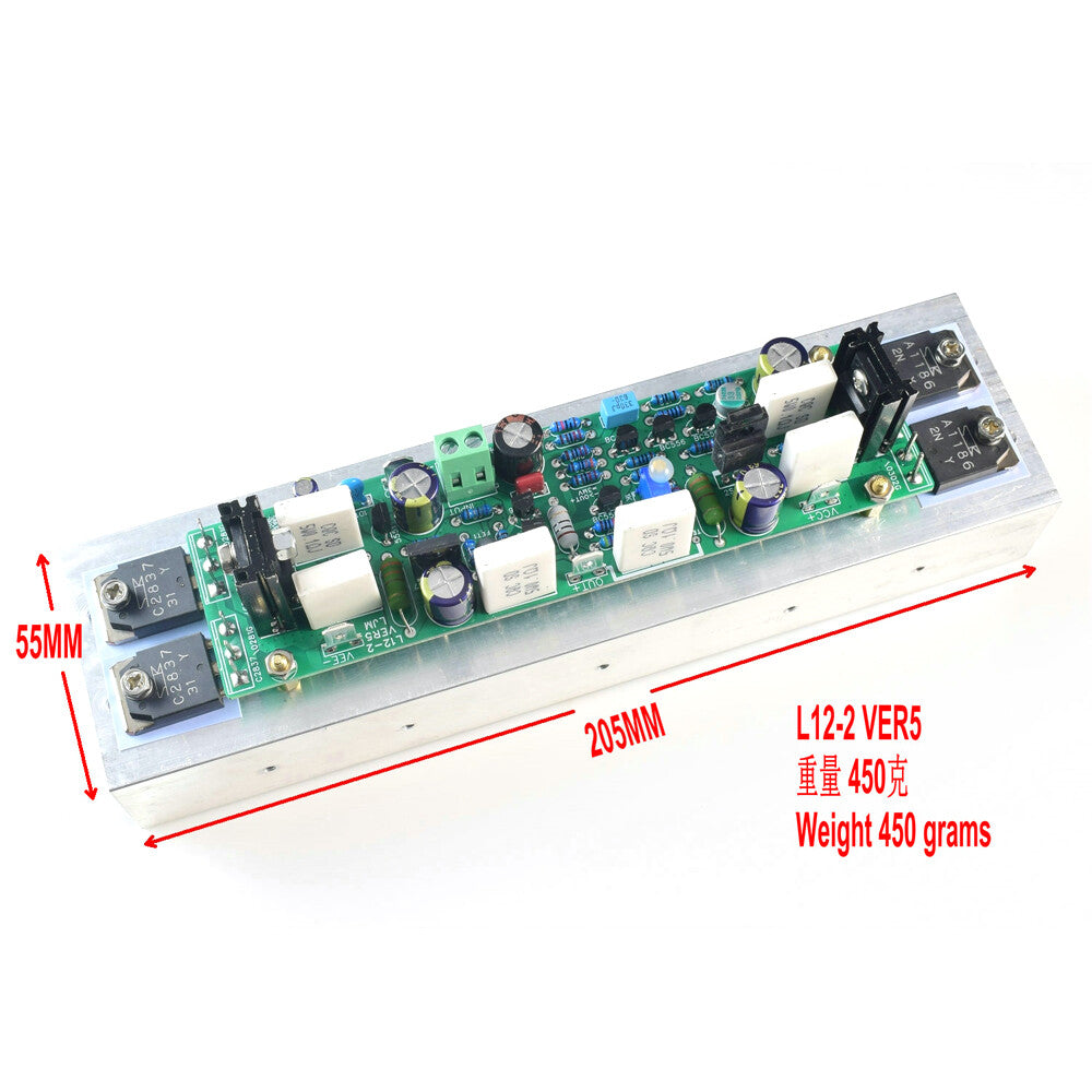 Carte d'amplificateur de puissance LJM Mono classe AB L12-2 assemblée 120 W +-55 V avec dissipateur thermique VER5 –…