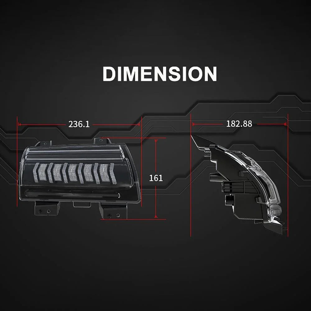 Upgraded Fender Flares Lights, LED Sequential Flashing clignotant avec DRL pour Jeep Wrangler JL Gladiator JT – vue 5