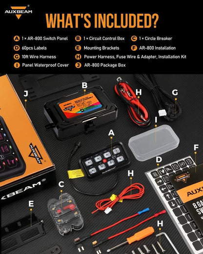 AUXBEAM AR-800 RGB panneau de commande, tout-terrain contrôleur – vue 7 – NOVADOMIO