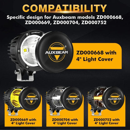4″ rond Projecteurs LED compacts cache de protection noir – vue 3 – NOVADOMIO