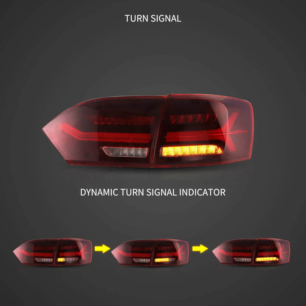 LED bloc de feux arrière avec Full LED Sequential clignotant pour 2011-2014 Volkswagen Jetta/Sagitar 6th Gen (A6) – vue 6