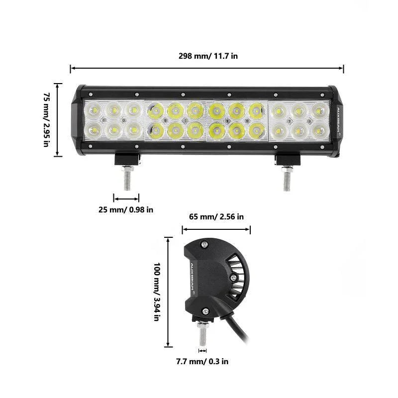 12 Inch Classic-SM série Dual Row Barres LED faisceau combiné avec Wiring Harness pour SUV ATV UTV Trucks Pickup Boat – vue 7