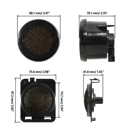 7″ LED phare de remplacement + 4″ LED antibrouillard + LED Smoke feu arrière + avant clignotant & extensions d’ailes feu