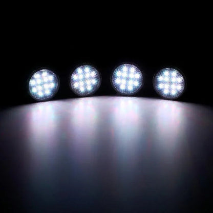 Lot de 4 RGBW Neon LED avant feux de calandre avec sans fil RF télécommande, Smartphone commande Bluetooth APP pour 2007–2017