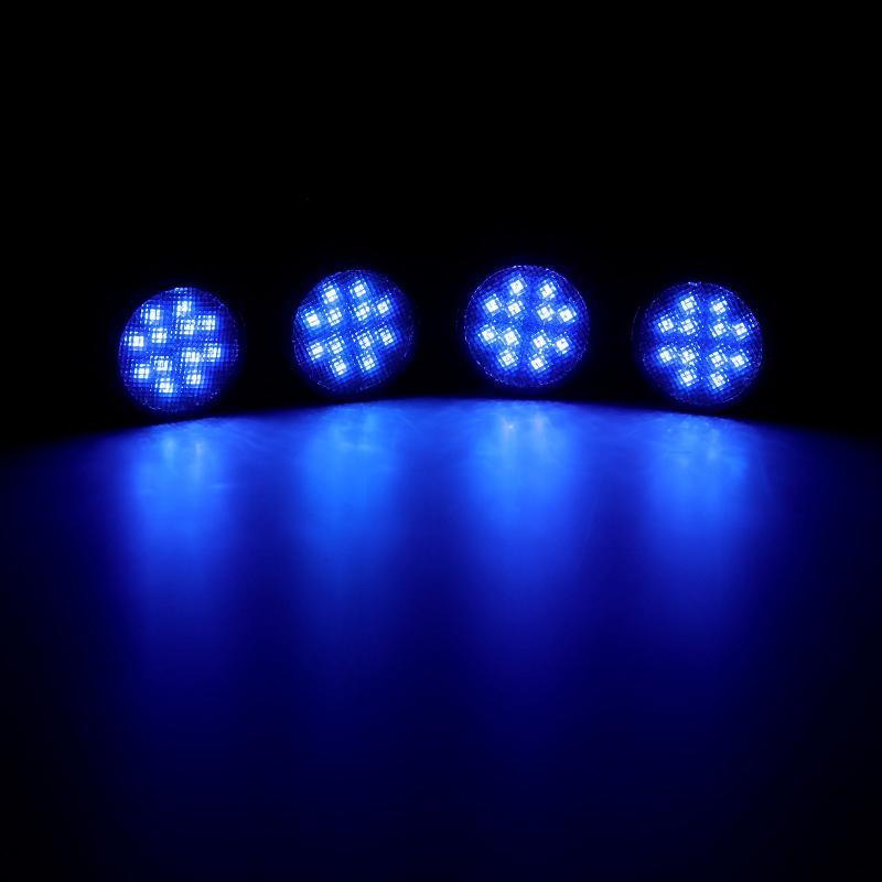 (4pcs/set) RGBW Neon LED Front Grille Lights avec Wireless RF Remote Controller, Smartphone Bluetooth Controlled APP Compati…