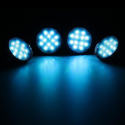 Lot de 4 RGBW Neon LED avant feux de calandre avec sans fil RF télécommande, Smartphone commande Bluetooth APP pour 2007–2017