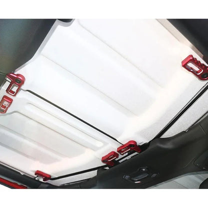 Lot de 6 Top Roof commutateur Handle pour 2018–2022 Jeep Wrangler JL (rouge/noir) – vue 8 – NOVADOMIO