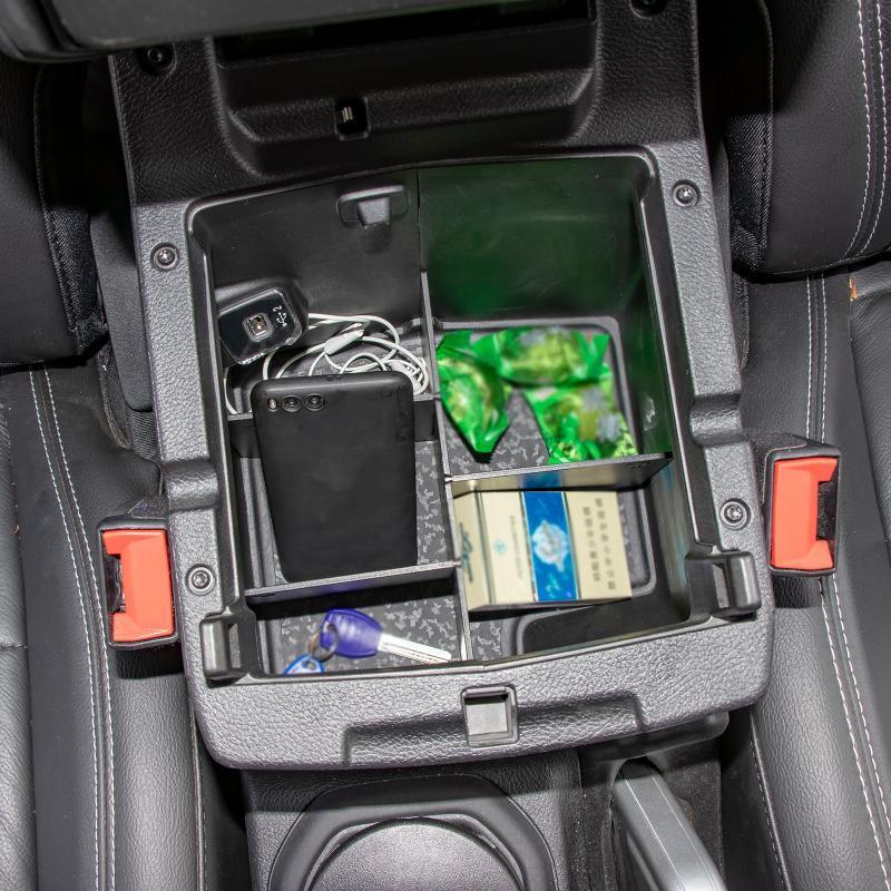 noir Center Console Organizer Armrest Box Partition Fit pour Jeep Wrangler JL 2018-2022 – vue 6