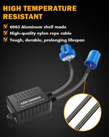 9007 C20-Model Decoder-Pro Enhanced Ampoules de phare LED CAN-bus Decoder Harness Resistor Conversion Kit lot de 2 – vue 7