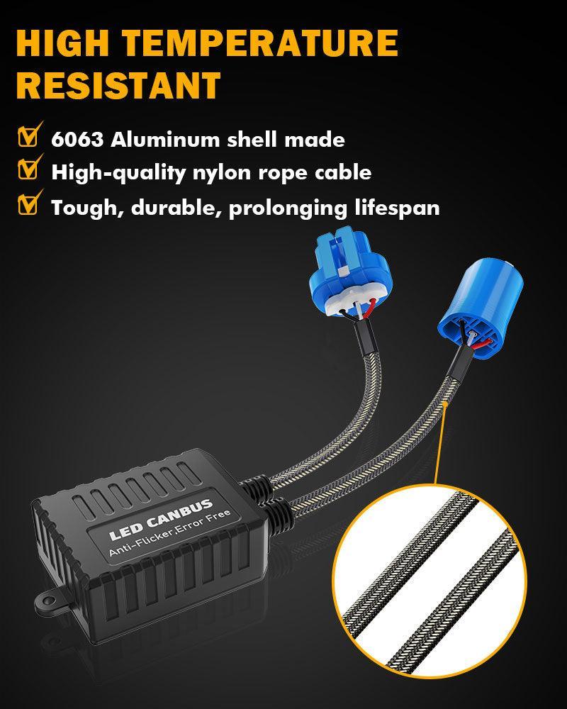 9004 C20-Model Decoder-Pro Enhanced Ampoules de phare LED Canbus Decoder Harness Resistor Conversion Kit 2pcs/set – vue 7