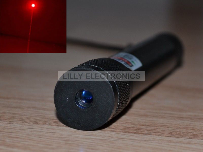 Pointeur laser rouge 650 nm 100 mW / 200 mW Mise au point réglable – 2 piles CR2 – vue principale