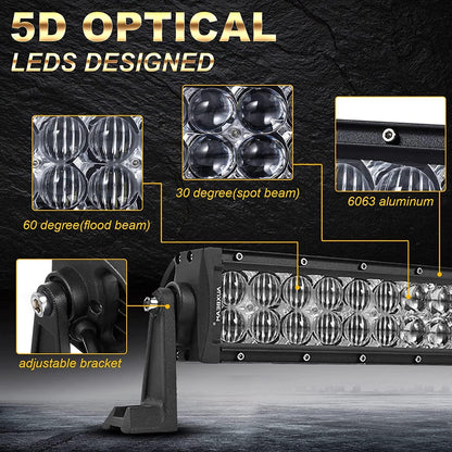 42″ 5D série courbé Barres LED+42″ courbé Barres LED pare-brise supports de montage – vue 5 – NOVADOMIO