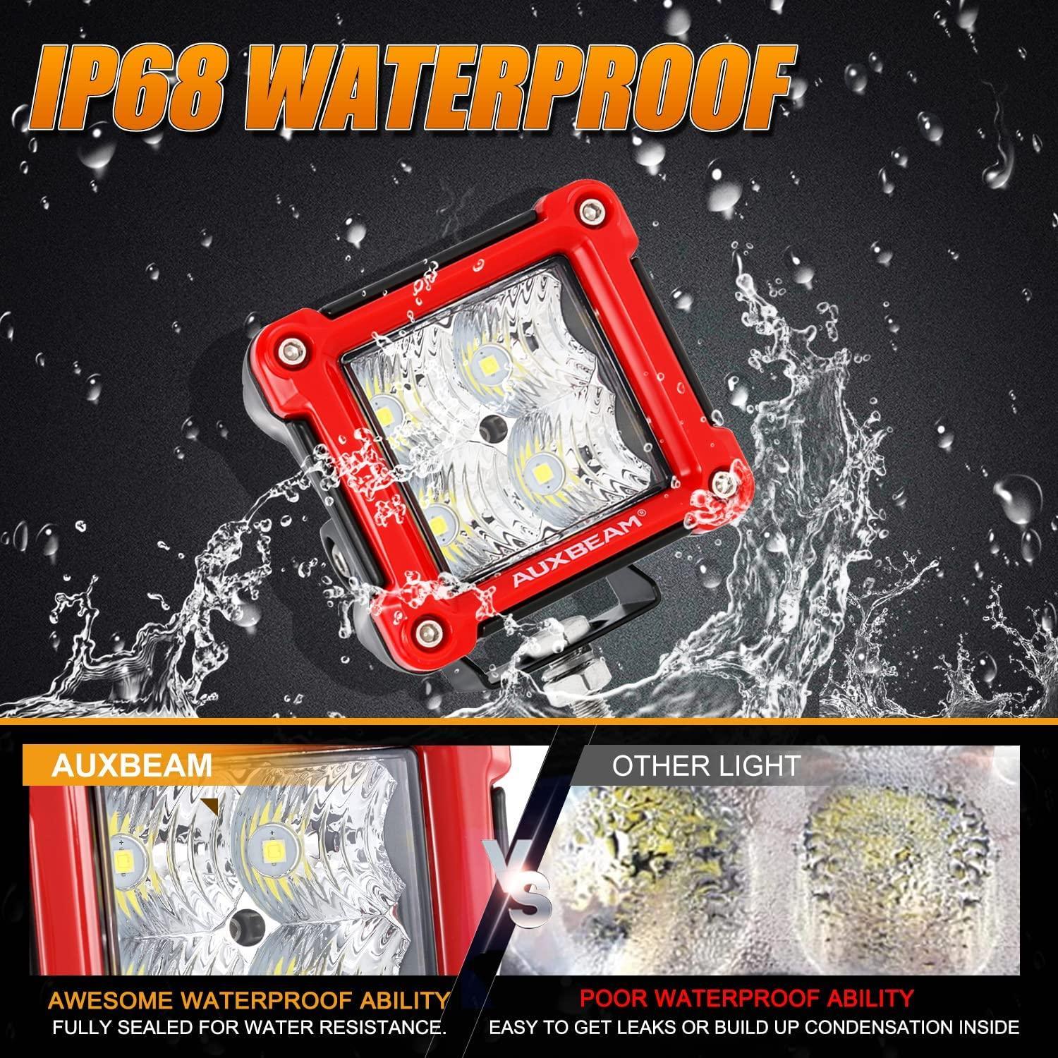 3 Inch 40W Spot/faisceau large LED Pods Light + Universal LED Working Lights Mounting Brackets – vue 7