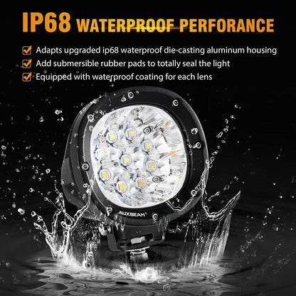 P4 série | 4″ 90 W 9 000 lm 6 modes projecteurs LED compacts feux longue portée – vue 8 – NOVADOMIO