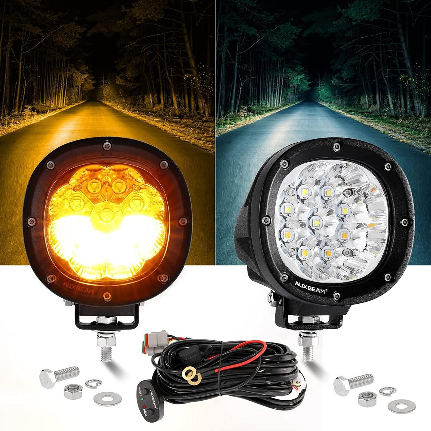 P4 série | 4 Inch 90W 9000LM 6 Modes LED Pods Driving Lights