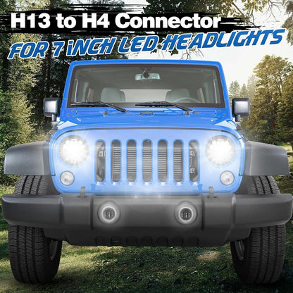H13 Male to H4 Female Adapter faisceau électrique Connector phare Conversion pour phare/antibrouillard lot de 2 – vue 8