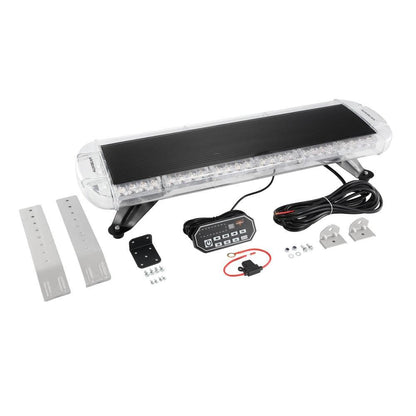 31.5″ stroboscopique de toit Barres lumineuses avec supports de montage 20 modes de flash feux de signalisation d’urgence