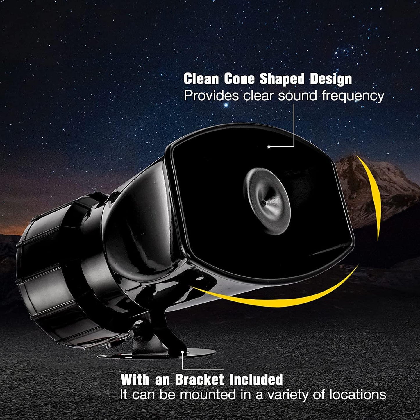 Auxbeam 12V 100W Horns 7 Tone Emergency Warning Siren avec Mic PA Speaker – vue 4