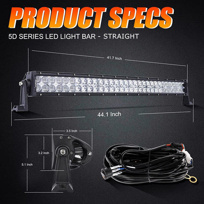 42″ 5D série Barres LED & automobile Roof pare-brise Barres LED support de montage pour 2014–2019 Can-Am Commander 1000 800