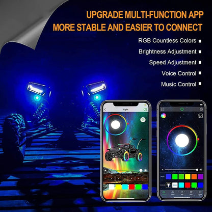 RGB éclairage LED de soubassement kit avec Bluetooth contrôleur pour GMC Sierra AT4 GMC Sierra 1500/2500/3500 – vue 8