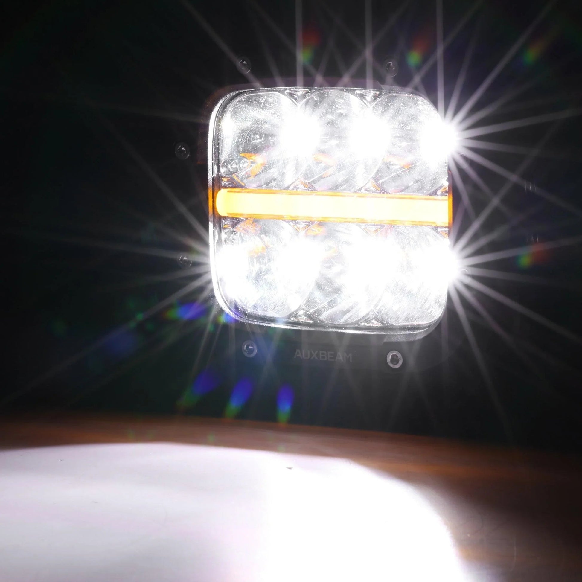 XP-ULTRA série 5 Inch 132W 15600LM blanc/orange LED Pods Driving Light avec orange DRL – vue 13