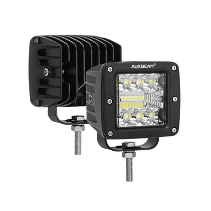 Lot de 2 3″ projecteurs LED compacts faisceau longue portée avec 2-Lead faisceau électrique pour camion Jeep SUV tout-terrain