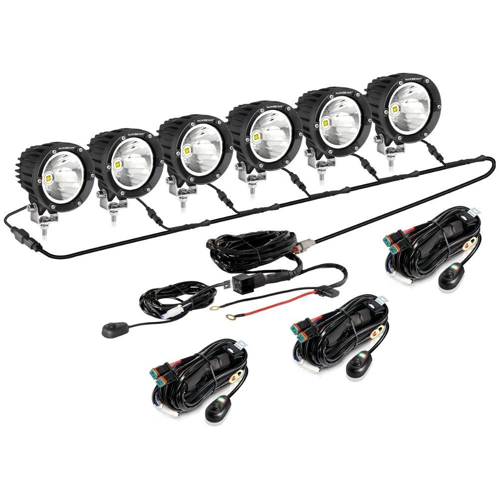 C4 série | 4 Inch 100W Spot Round LED Pods blanc LED Driving Lights – vue 22