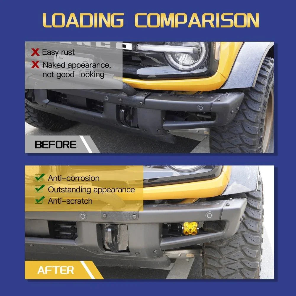 3 Inch 80W 9600LM LED Pods Lights blanc&Yellow avec Front Bumper Fog Light Mount Brackets pour Ford Bronco 2021 2022 – vue 9