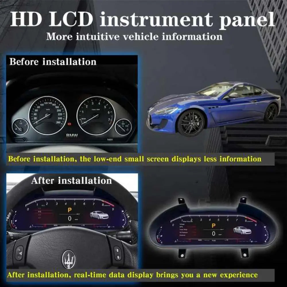 Virtual Cockpit Maserati GranTurismo GT / GranCabrio GC / Quattroporte 2004-2018 LCD 12,3″ – NOVADOMIO