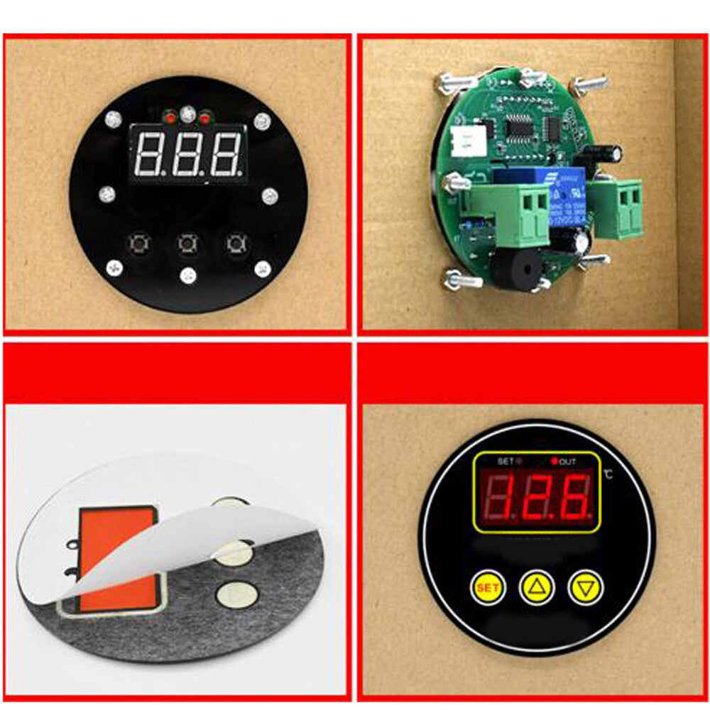 Thermostat circulaire d'affichage numérique de contrôleur de température de haute précision rond – vue 6