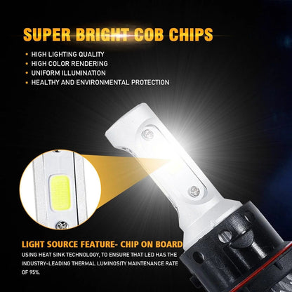 H13/9008 Ampoules de phare LED 72 W 8 000 lm S2 série haute luminosité COB 6 500 K blanc froid – 2 ampoules – vue 3