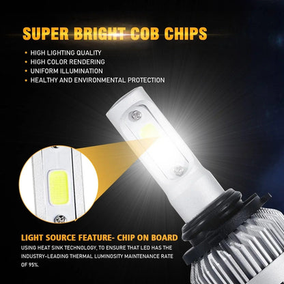 9006/HB4 Ampoules de phare LED 72 W 8 000 lm S2 série haute luminosité COB 6 500 K blanc froid – 2 ampoules – vue 3