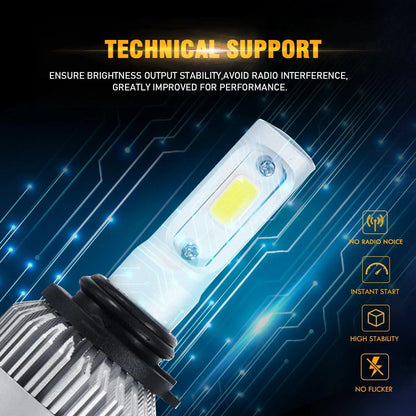 9006/HB4 Ampoules de phare LED 72 W 8 000 lm S2 série haute luminosité COB 6 500 K blanc froid – 2 ampoules – vue 6
