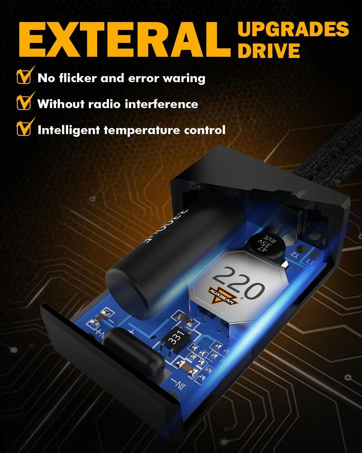9007 Ampoules de phare LED 70W 18000LM F-16 Plus série Brightest 6000K blanc froid – 2 ampoules – vue 3