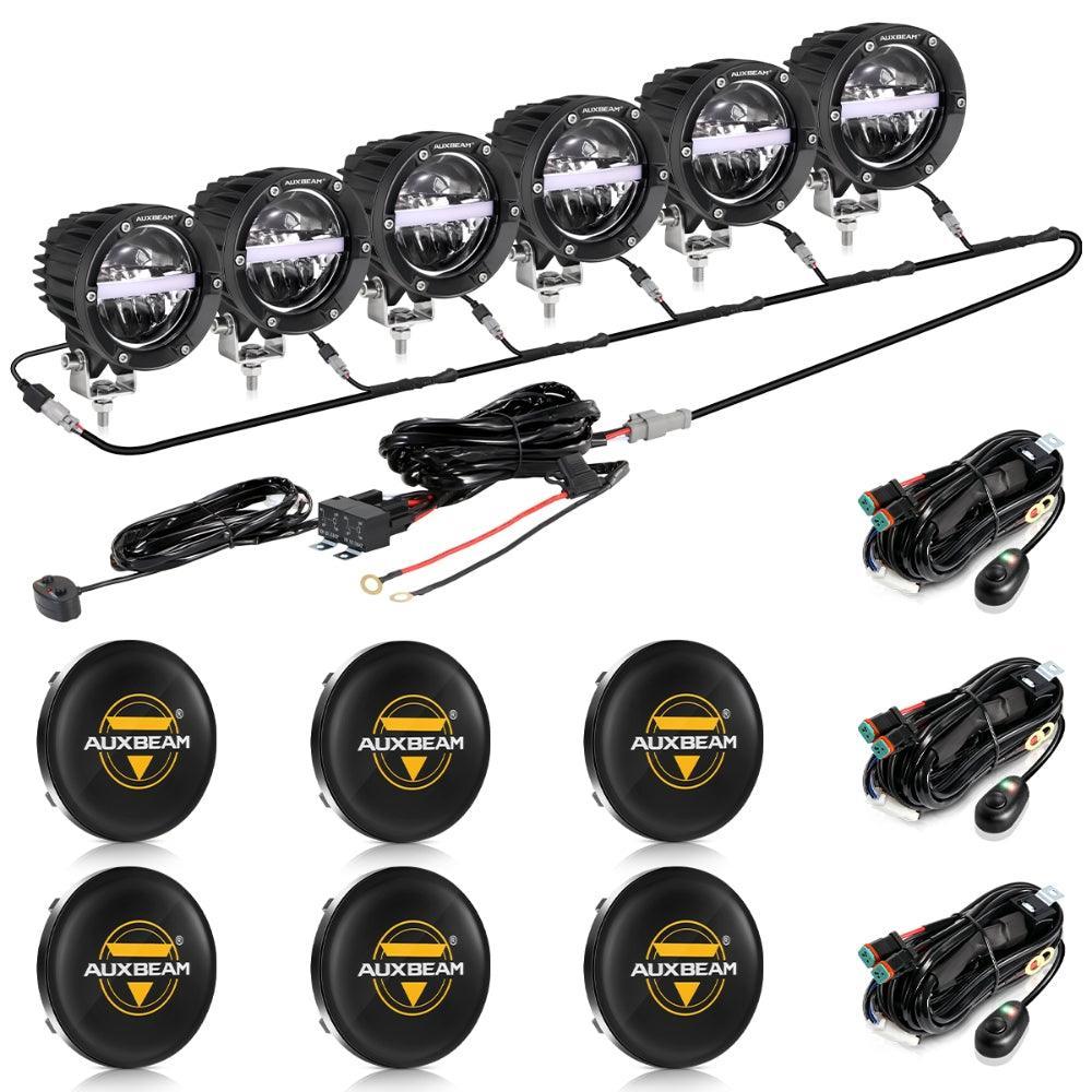 C4 série | 4 Inch 110W 11000LM LED Pods Offroad LED Driving Lights avec orange DRL – vue 19