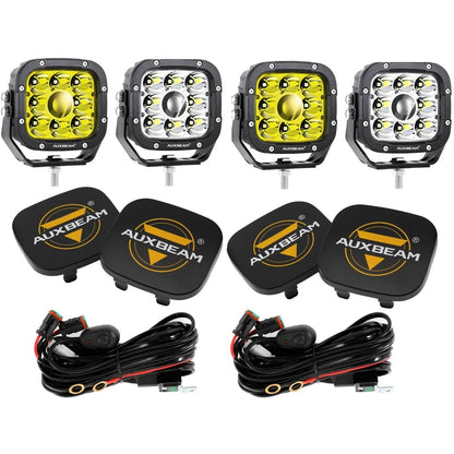 XP-ULTRA série 5 pouces 110W 11000LM blanc/orange Projecteurs LED longue portée Pods Light – vue 30 – NOVADOMIO