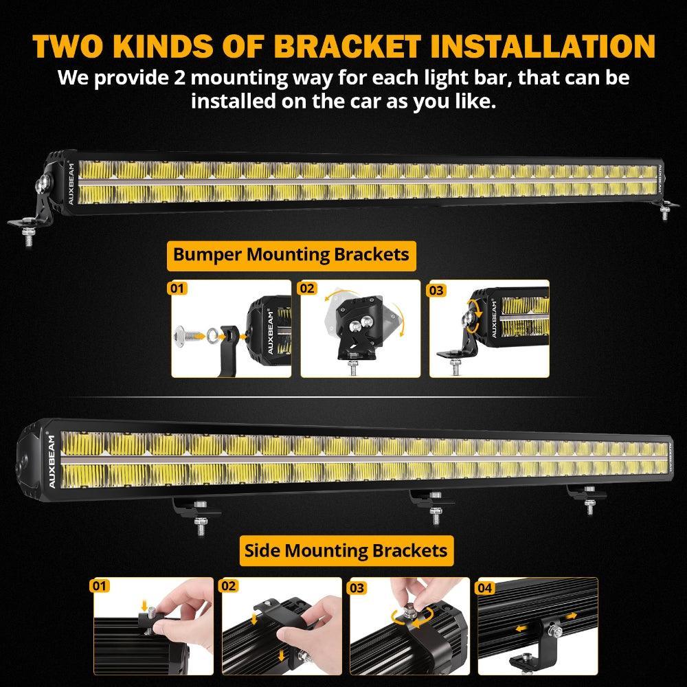 SP-DRL série 42 Inch 278W 32640LM Dual Row Off Road Barres LED avec orange&blanc DRL – vue 6