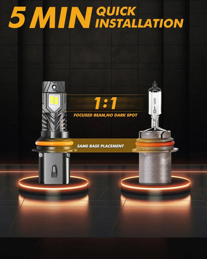 9007/HB5 Ampoules de phare LED Q40 série Ultra-haute luminosité 120W 30000LM 6500K blanc froid – 2 ampoules – vue 6