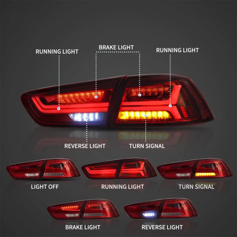 LED bloc de feux arrière avec Sequential clignotant pour 2008-2017 Mitsubishi Lancer & EVO X – vue 18