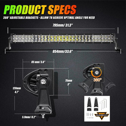 New 32″ V-PRO série droit RGBW couleurs changeantes tout-terrain Barres LED pour ATV UTV SIDE BY SIDES – vue 8 – NOVADOMIO