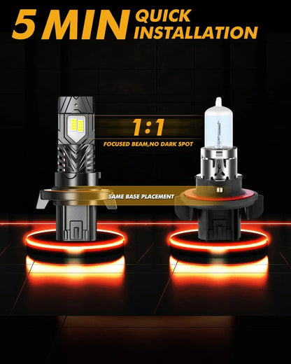 H13/9008 Ampoules de phare LED Q40 série Ultra-haute luminosité 120W 30000LM 6500K blanc froid – 2 ampoules – vue 6